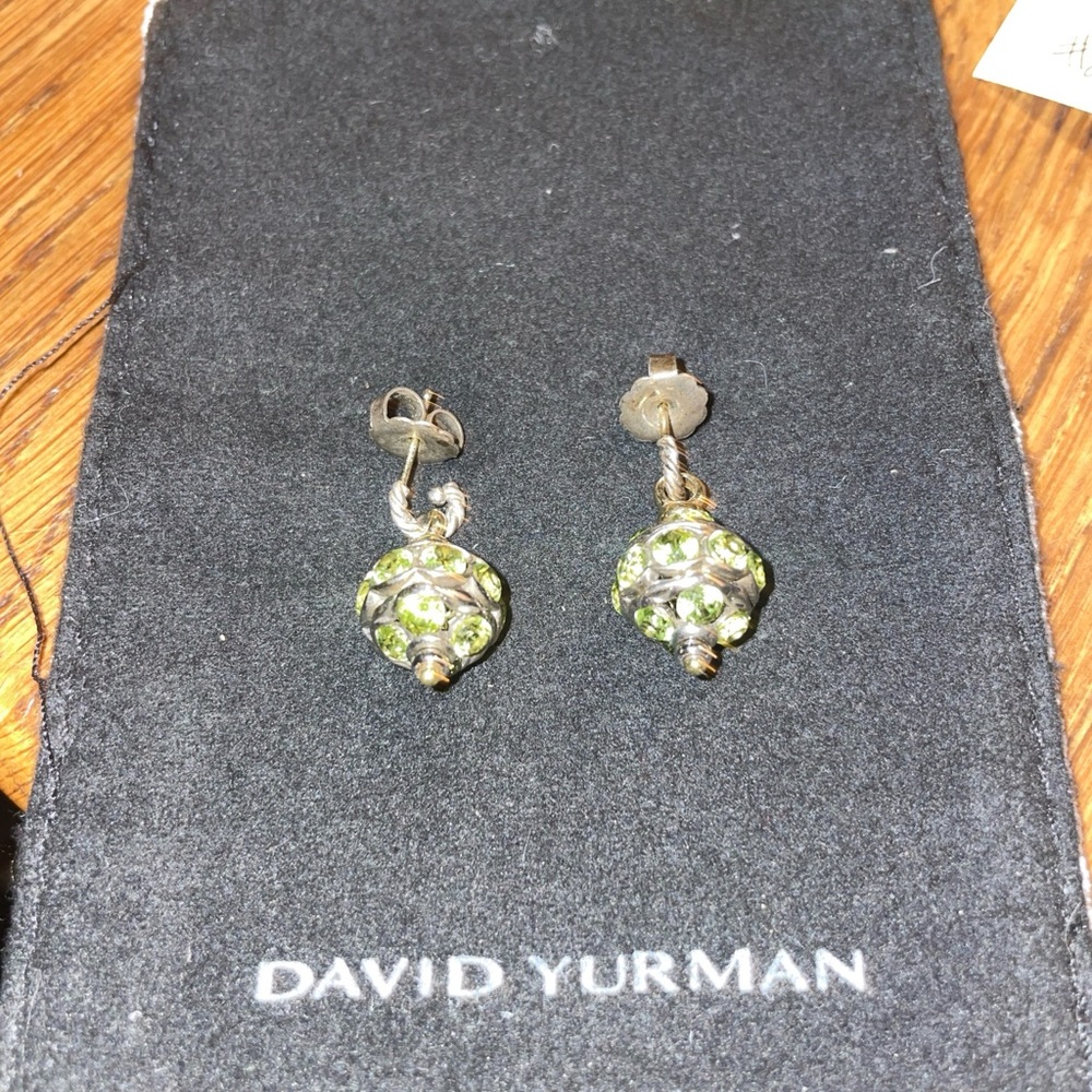 Vintage David Yurman Green Peridot Earrings